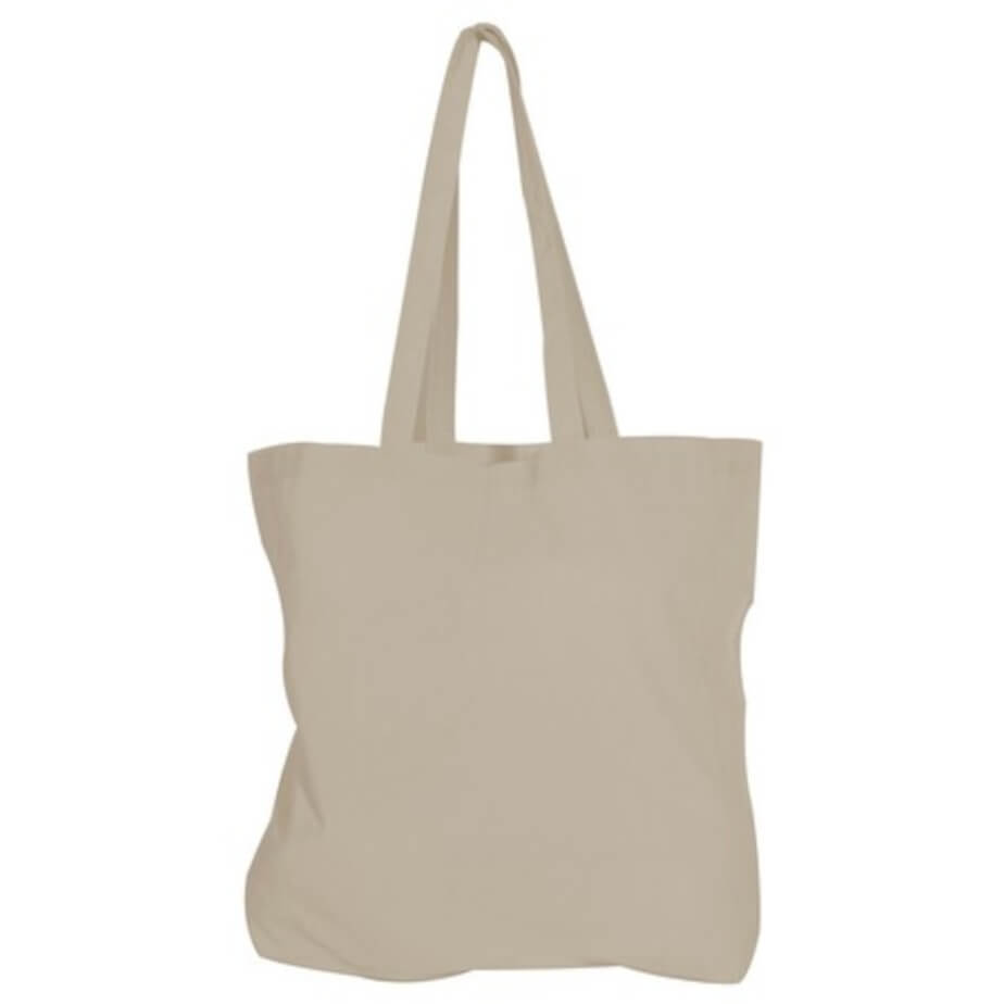 140g Cotton Gusset Tote Bag Natural Front